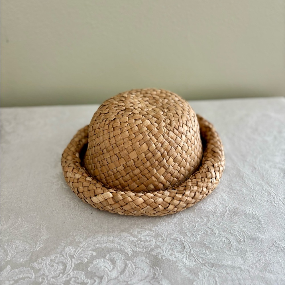 Vintage Women’s Straw Bowler Hat